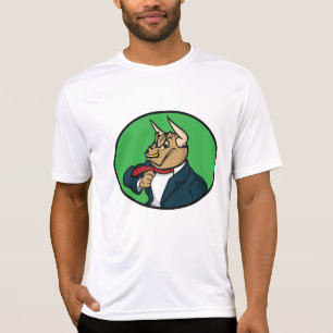 Aggressive Bull in Business Suit T-Shirt