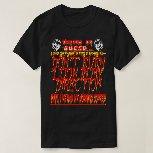 Aggressive Coffee Lover's T-Shirt (Design Front)