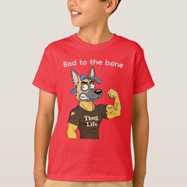 Aggressive German Shepherd Thug Life Dog Shirt (Front)