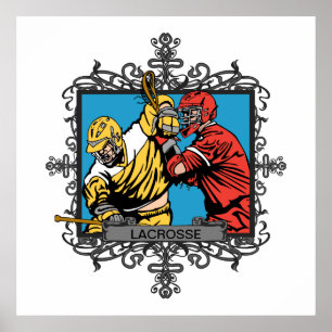 Aggressive Lacrosse Poster