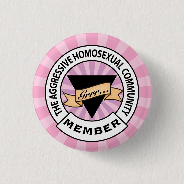 Aggressive Lesbian badge (Front)