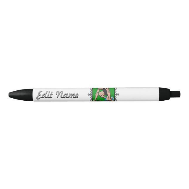 Aggressive Track and Field Black Ink Pen (Front)