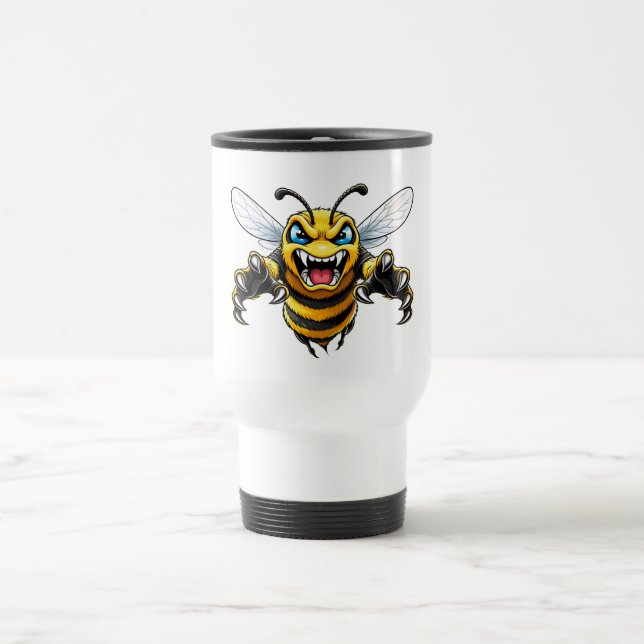 Aggressive Wasp Mug - Nature Graphic Art (Center)