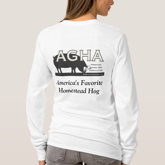AGHA Long Sleeve Tshirt-Womens-New Logo-Back T-Shirt (Back)