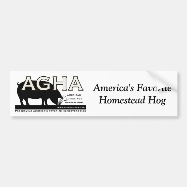 AGHA-New Logo Bumper Sticker (Front)