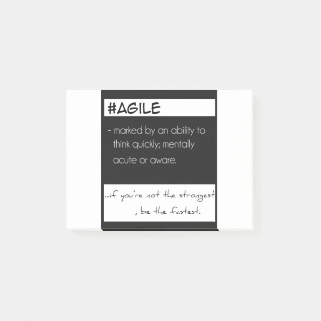 Agile Daily thoughts 2 keep motivated Post-it Notes (Front)