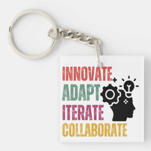 Agile Mindset Core Principles Positive Thinking Key Ring