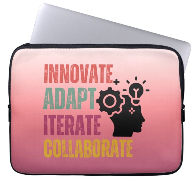 Agile Mindset Core Principles Positive Thinking Laptop Sleeve (Front)