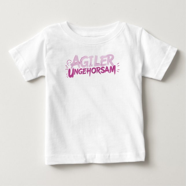Agiler Ungehorsam Baby T-Shirt (Front)