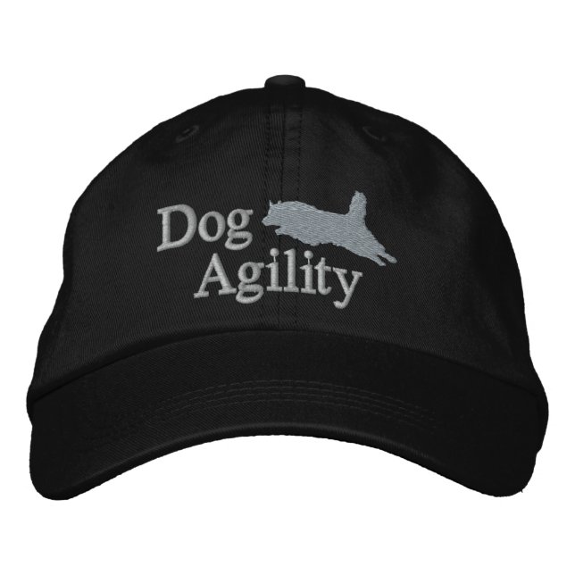 Agility Belgian Tervuren Embroidered Hat (Silver) (Front)
