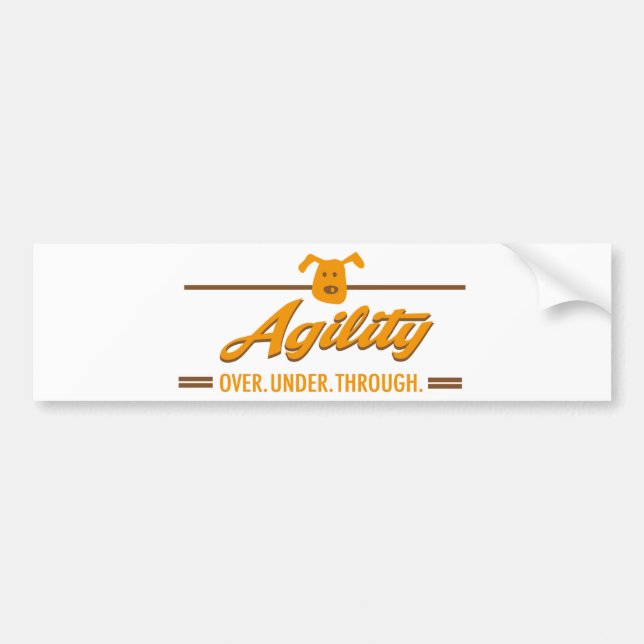 agility bumper sticker (Front)