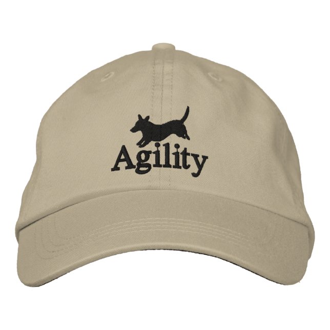 Agility Cardigan Welsh Corgi Embroidered Hat (Front)
