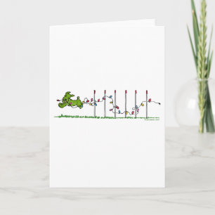 Agility  Christmas Lights Holiday Card