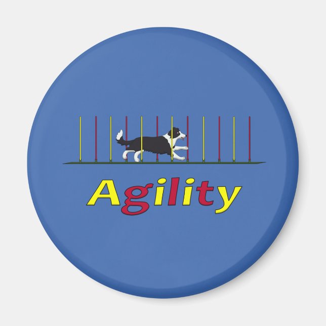 Agility dog magnet (Front)