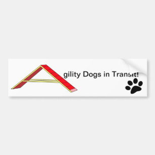 Agility Dogs in Transit Bumper Sticker