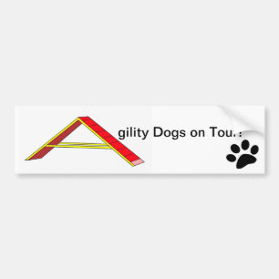 Agility Dogs on Tour Bumper Sticker