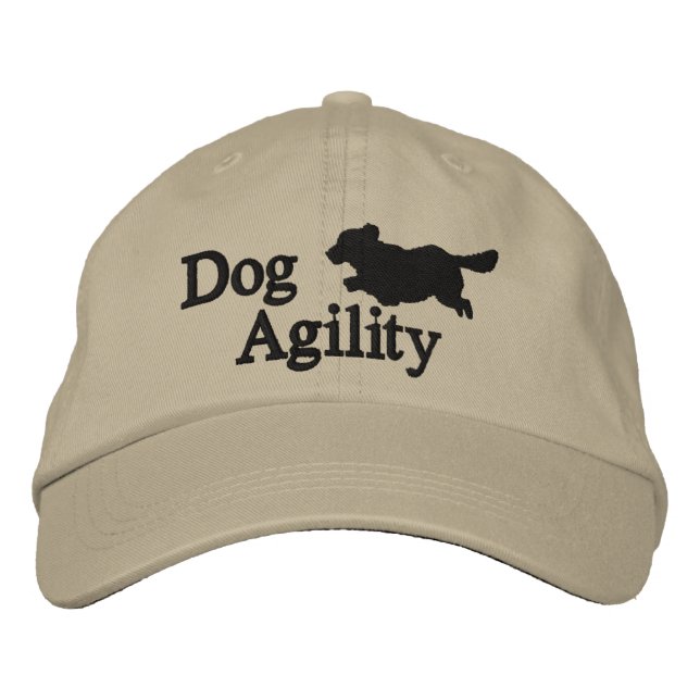 Agility Golden Retriever Embroidered Hat (Front)