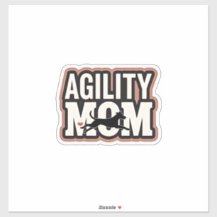 Agility Mum Vintage Dog Agility Silhouette Typogra