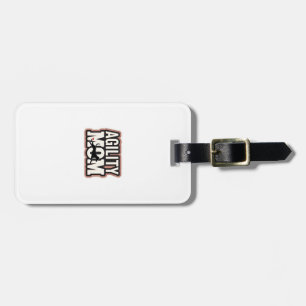 Agility Mum Vintage Dog Agility Silhouette Typogra Luggage Tag