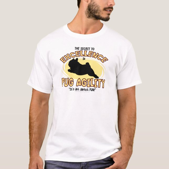 Agility Pug Secret T-Shirt (Front)