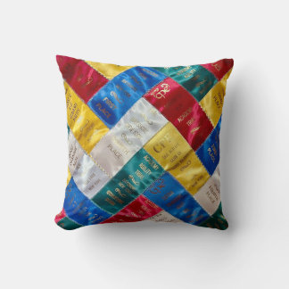Agility Ribbons Throw Pillow