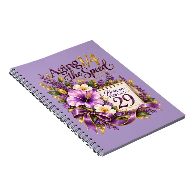 Aging 1/4 the Speed Feb Notebook (Right Side)