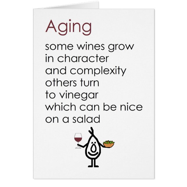 Aging - a funny happy birthday poem (Front)