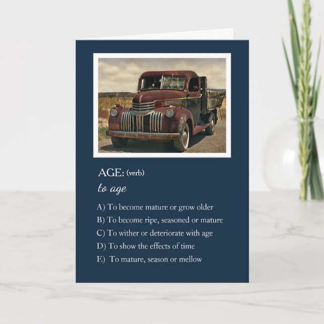 Aging - I'll Make it up as I Go - Birthday Card (Front)