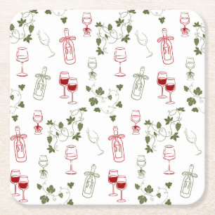 Aging Like Fine Wine Square Paper Coaster