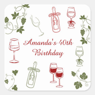 Aging Like Fine Wine Square Sticker