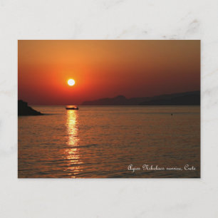Agios Nikolaos sunrise, Crete Postcard