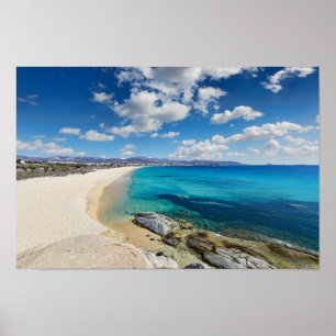 Agios Prokopios beach in Naxos island, Greece Poster
