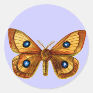 Aglia Tau male Classic Round Sticker