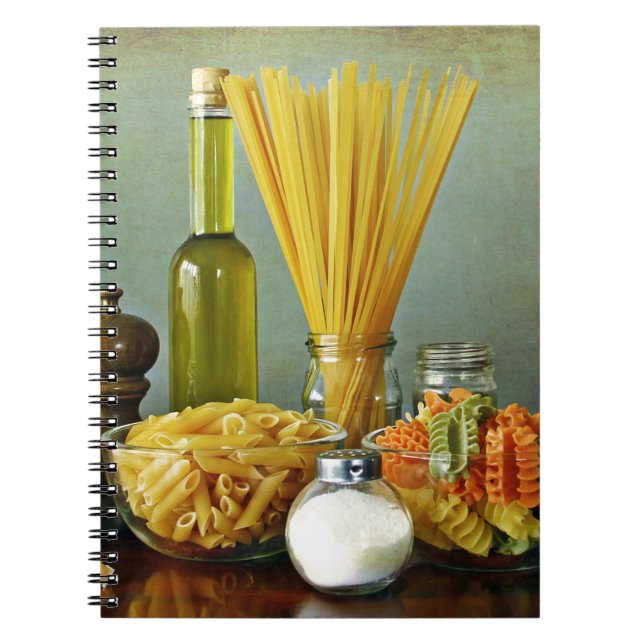 aglio, olio e peperoncino (garlic, oil and chilli) spiral notebook (Front)
