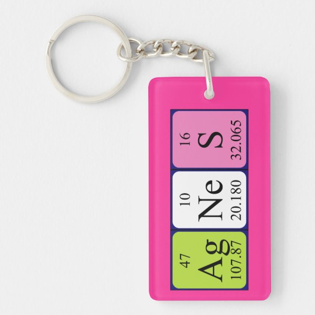 Agnes periodic table name keyring (Front)