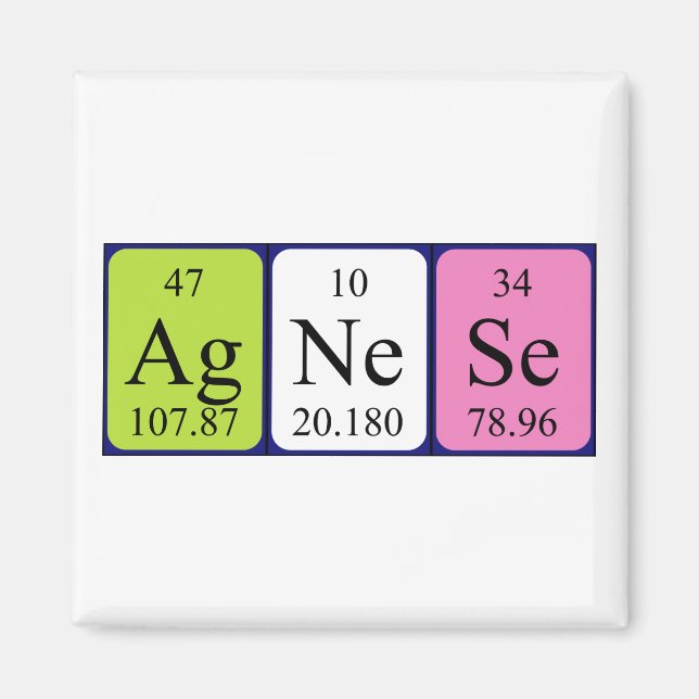 Agnese periodic table name magnet (Front)