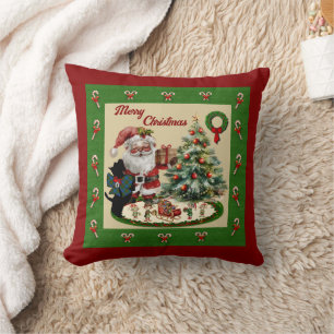 Agnew Scottie & Santa Cushion