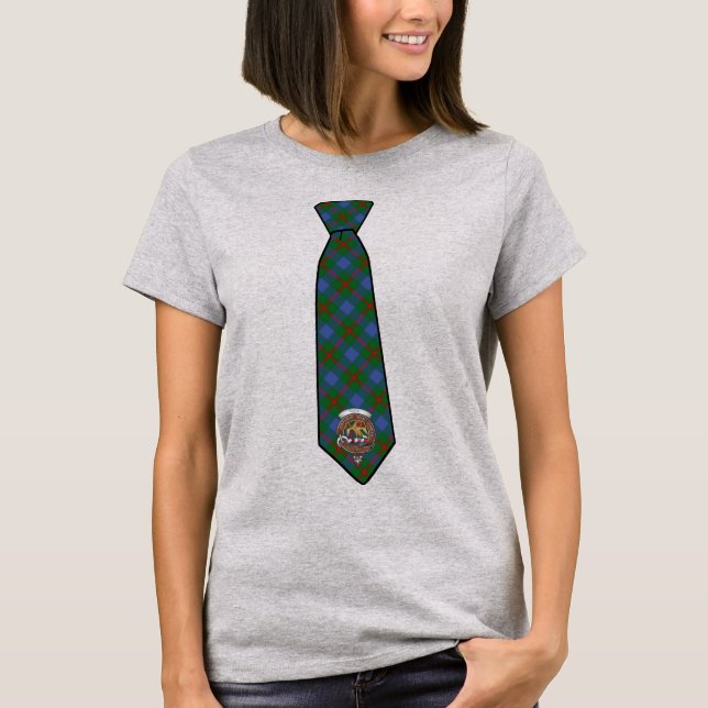 Agnew Tartan Necktie T-Shirt w/Badge Women's (Front)