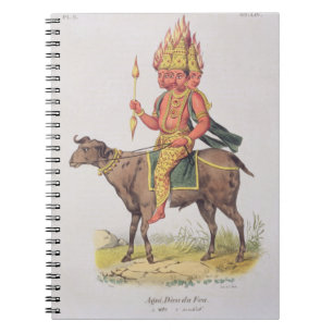 Agni, God of Fire, engraved by Charles Etienne Pie Notebook