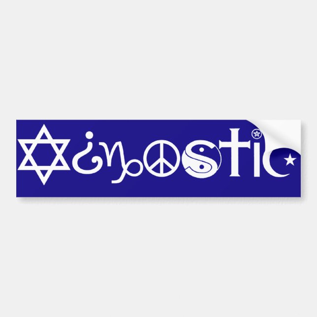 Agnostic Bumper Sticker (Front)