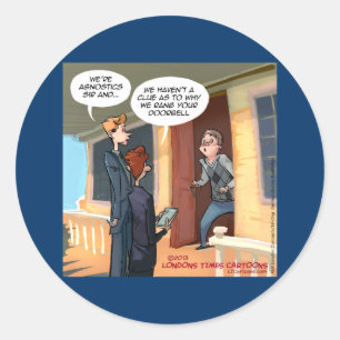 Agnostic Missionaries Funny Classic Round Sticker