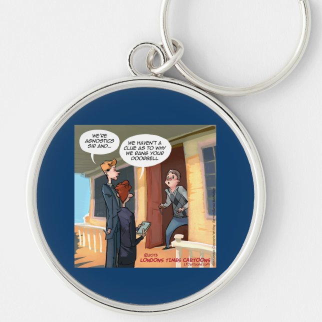 Agnostic Missionaries Funny Key Ring (Front)