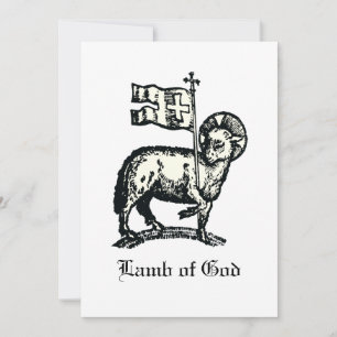 Agnus Dei The Paschal Lamb of God Fine Art  Invitation