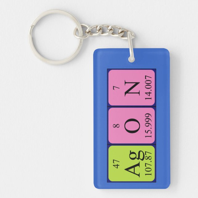Agon periodic table name keyring (Front)