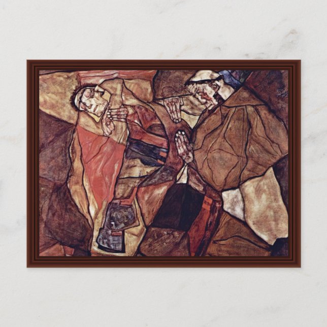 Agony (The Death Struggle) By Schiele Egon Postcard (Front)