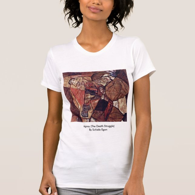 Agony (The Death Struggle) By Schiele Egon T-Shirt (Front)