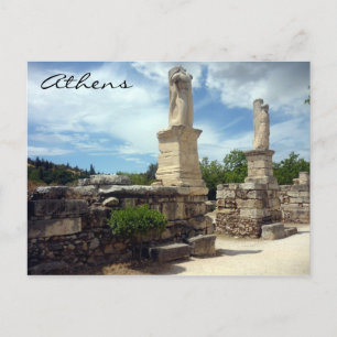 agora statues postcard
