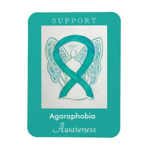 Agoraphobia Awareness Ribbon Angel Custom Magnet