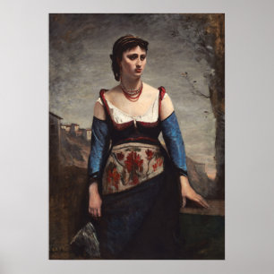 Agostina - Jean-Baptiste- Corot Fine Art Poster