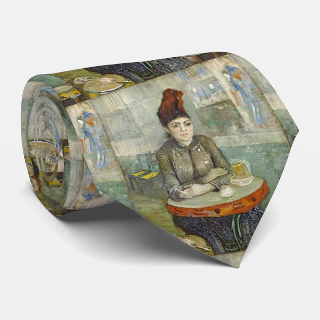 Agostina Segatori in Cafe du Tambourin by Van Gogh Tie (Rolled)